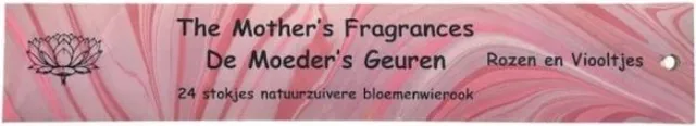 De Moeder's Geuren De Moeders Geuren Bloemen Wierook - Rozen en Viooltjes - 24 Lange Stokjes bruin