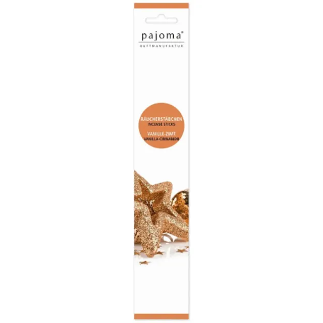 Pajoma Kerst Wierookstokjes - Vanille & Kaneel - Pajoma | 1x 10 Stokjes - Kerstgeur | Wierook - Kerst & Winter Oranje