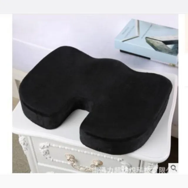 Tovbmup Orthopedisch zitkussen - Stuitbeenkussen - Ergonomisch zitkussen - Zitkussen voor bureaustoelen - Verlicht rug- en heuppijn, corrigeer rugklachten - Wigkussen - Ergonomisch - Geschikt voor bureaustoelen, auto's - Zwart