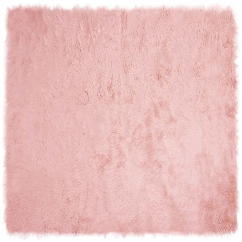 vidaXL Tapijt van imitatie TAFALLA Roze 200 x 200 cm Polyester