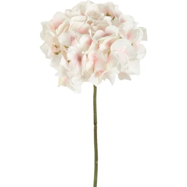Viv! Home Luxuries Hortensia - zijden bloem - wit licht roze - 48cm