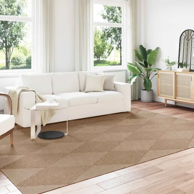 vidaXL Binnen- en buitentapijt AGIRA Naturel 340 x 240 cm Polyester, foto 2