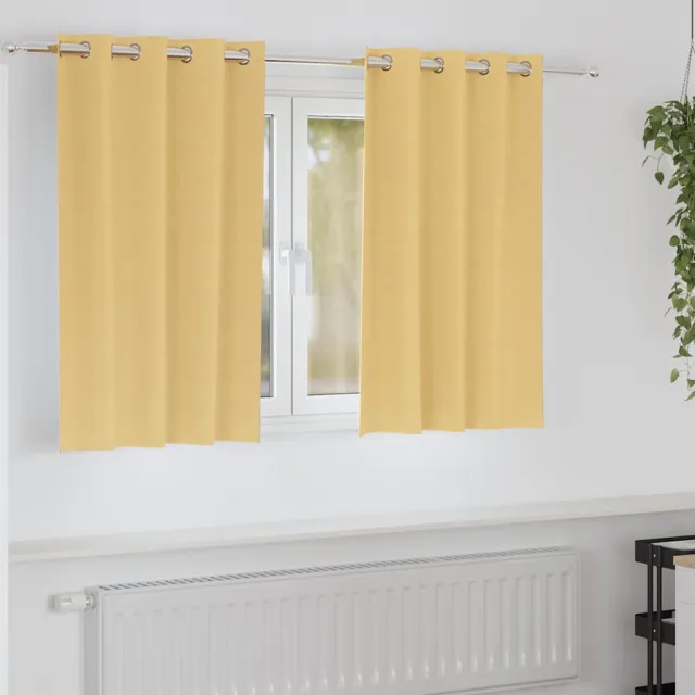 vidaXL Zwart-out Gordijnen met Ringen 2 st Beige 140 x 140 cm