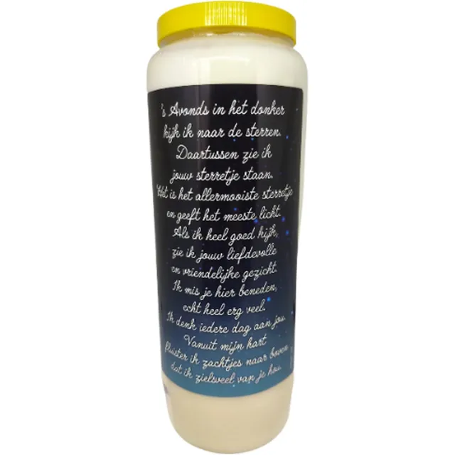 noveenkaars s Avonds in het donker – Noveenkaars – 9 dagen brander (5 stuks) wit