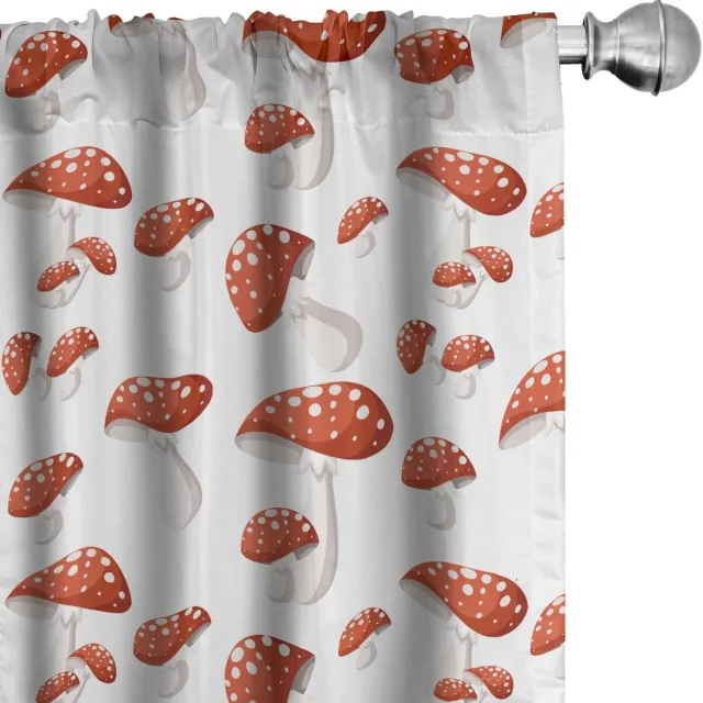 ABAKUHAUS Amanita Gordijnen - 2x75x175 cm - Microvezel, gedeeltelijke verduistering - verbrand oranje-roestkleur Bruin Oranje Roest