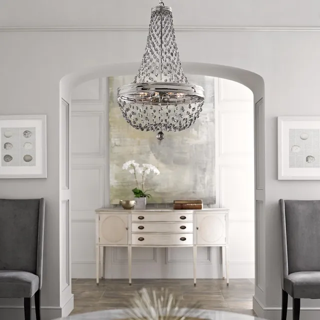 Steady Lighting Bohemian Kroonluchter - Steady Lighting - Glas - Bohemian - E14 - L: 36.2cm - Voor Binnen - Woonkamer - Eetkamer - Brons