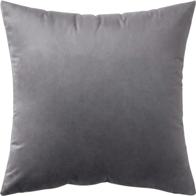 MEBLE ODNOWA Sierkussenhoes - Ciemny Grijze Velours - 40x40cm - Onzichtbare Rits