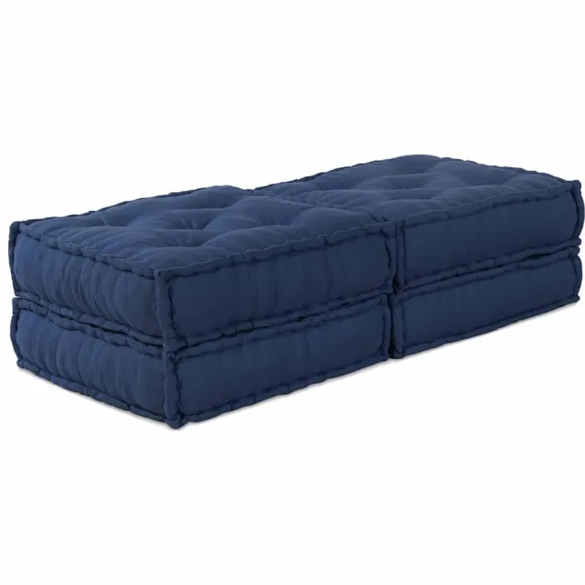 vidaXL Modulair Sofabet 2 st Stof Indigo 140 x 70 x 36 cm Blauw