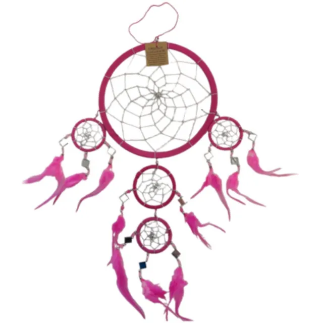 Ruben Robijn Dromenvanger - spiegel - 22cm - roze - Dreamcatcher