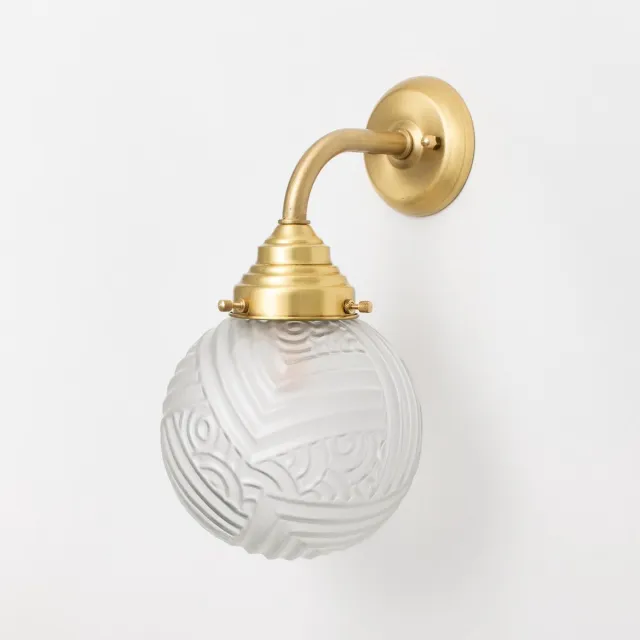 Coloured by Art Wandlamp Nouveau Romance Geëtst Curve Messing - Art Deco Trade