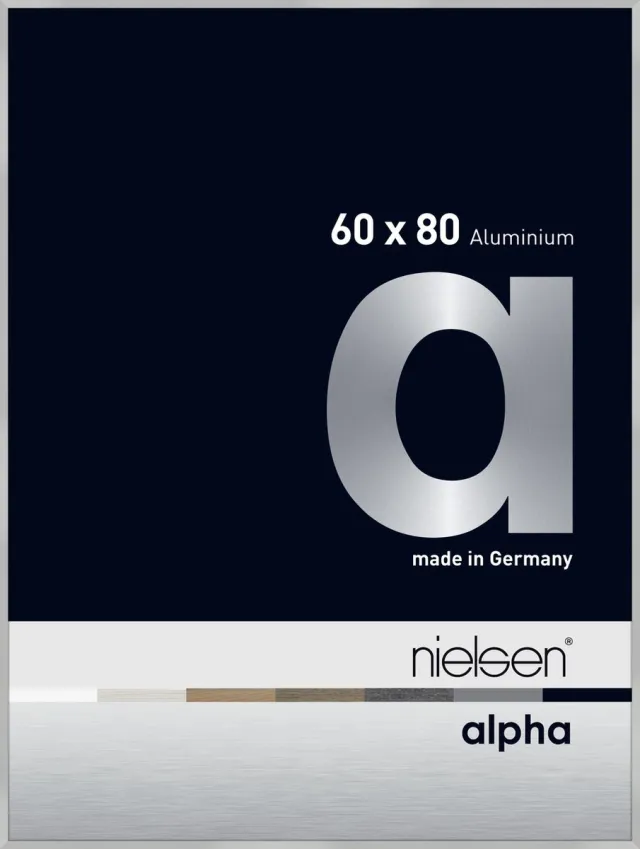 Nielsen Alpha Aluminium Wissellijst Frosted Silver 60x80cm Aluminium-zilver