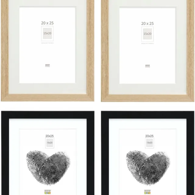 Deknudt Frames fotowand S66KMP 7 - 4 fotokaders - foto 15x20/20x25 cm naturel