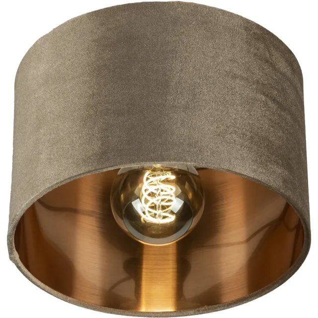 Lumidora Plafondlamp 30913 - Plafonniere - CHARLOTTE - E27 - Zwart - Taupe - Metaal - ⌀ 25 cm