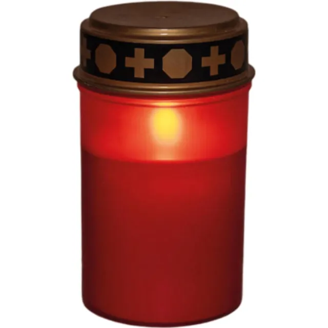 Annas Collection Grafverlichting led op batterij met timer 12x7 cm rood Anna's Colle...