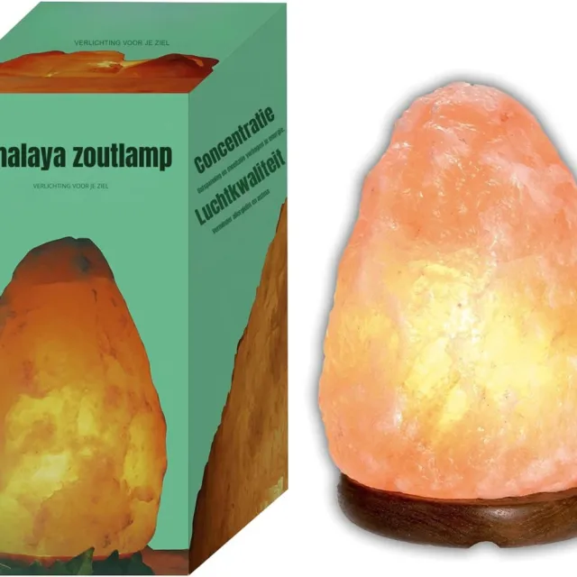 AMA Zoutlamp - Zoutsteenlamp - Nachtlampje - 15x15x25cm - Himalayazout