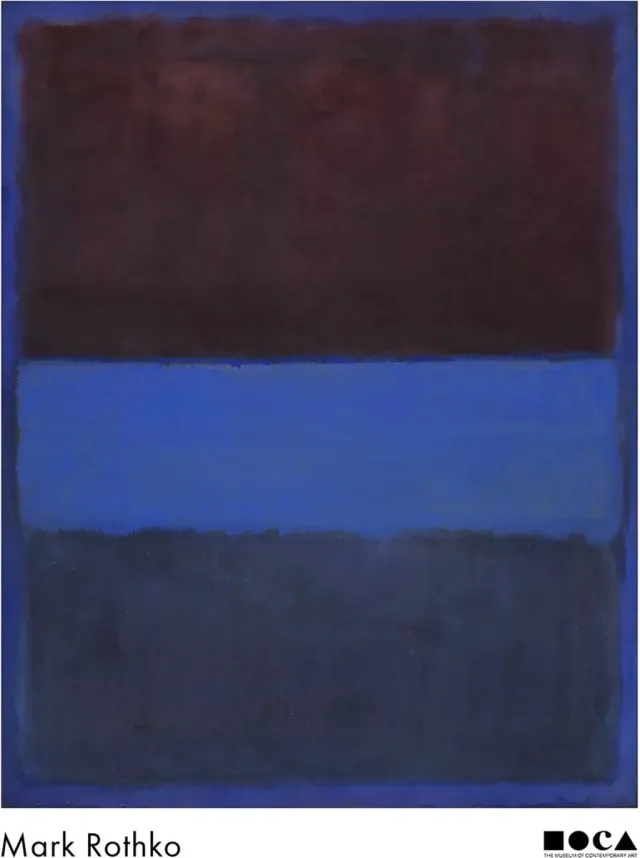 PGM Kunstdruk Mark Rothko No, 61 Rust and Blue 71x91,5cm Divers