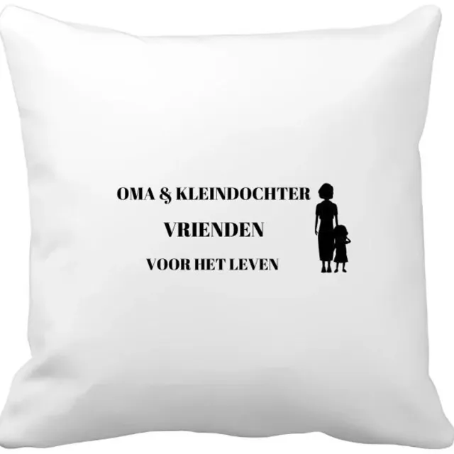 Akyol oma en kleindochter vrienden voor het leven Kussen hoes - Vriend - oma/kleindochter - oma cadeautjes - cadeau - kado - geschenk - kleindochter verjaardag - kleindochter artikelen - 40 bij 40 cm Multicolor