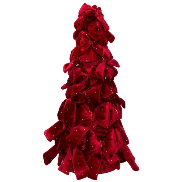 Vondels boom met strikken en diamenten (rood) (35 cm)