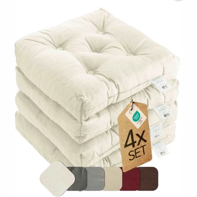 etérea Himmlische Qualität etérea Heidi Zitkussen Stoelkussen - Seat Cushion 4 Stuk - 42x42 cm - Ivor