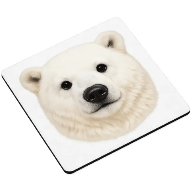 Mr Cadeautjes MDF magnetische fotolijst vierkant 9,5 - design Een opvallende kopillustratie met zachte pluche-textuur en e | cadeau Wit