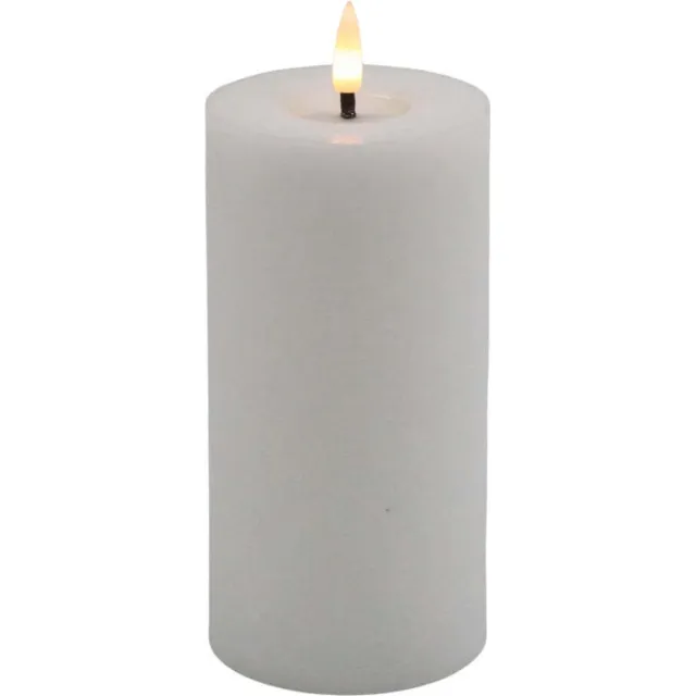 Mansion Atmosphere Witte led kaars rustic 15x7,5cm