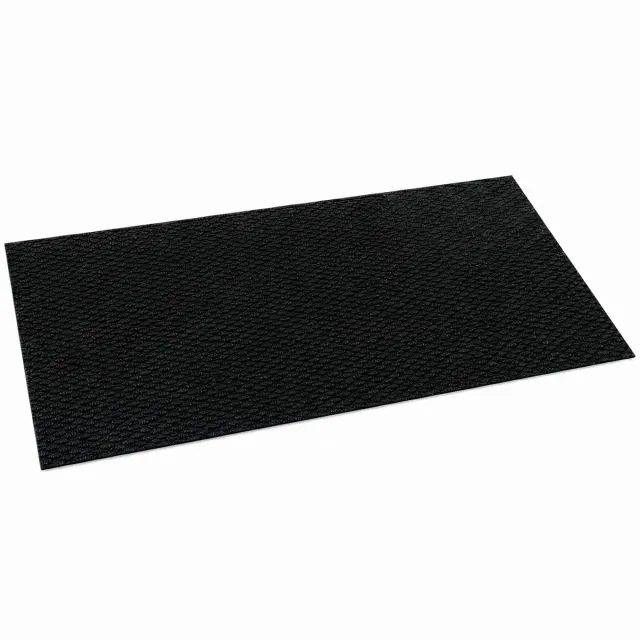 Famanu Schoonloopmat met antislip TPE-achterkant, robuuste deurmat voor entree, hal en bedrijf, zwart, 80 x 100 cm