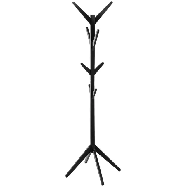 Konges Sløjd 5Five Staande kapstok hout D62xH173cm - 8 haken - Zwart