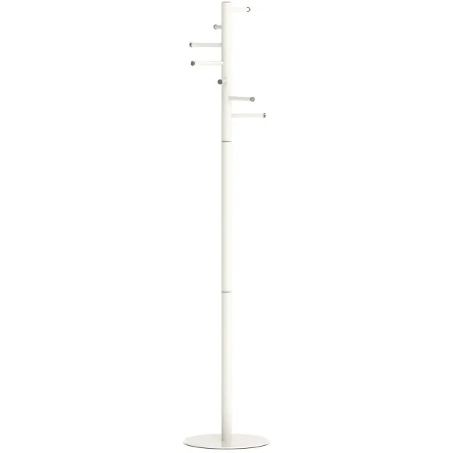 Maul MAULcaurus Kapstok - 7 haak - standvoet - wit - 1 stuk - Ø 35 x 177 cm - MAUL