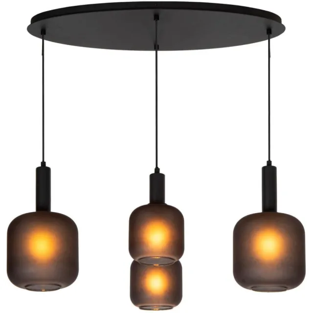 Lucide ELOISE - Hanglamp - 4xE27 - Zwart
