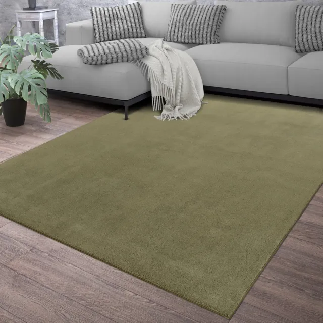 TT Home Woonkamertapijt eetkamer kortpolig Japandi Scandinavisch Boho Arches Soft Uni 80 x 150 cm Rond beige groen