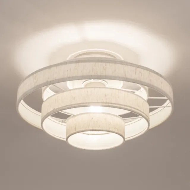 Lumidora Plafondlamp 31816 - Plafonniere - JULIA - E27 - Beige - Creme - Textiel - ⌀ 50 cm