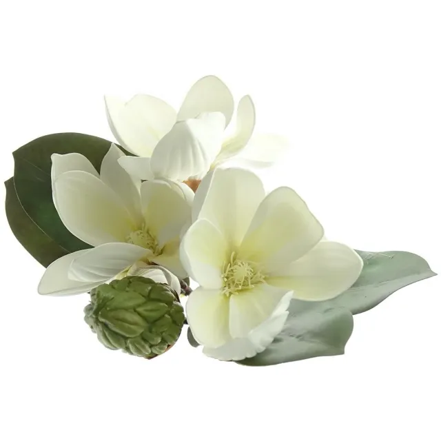 Deko Florale Kunstbloemen magnolia bundel creme 27cm