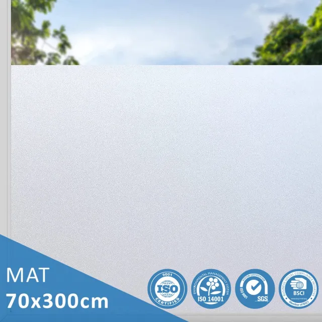 BODESSA Raamfolie - HR++ Anti-inkijk folie - Zonwerend en Isolerend - Statisch - Matglas - 70 x 300cm