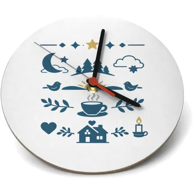 Mr Cadeautjes Klok rond Ø 19 - design Een onderscheidende waarderingsprint voor een ouderfiguur me | cadeau Wit