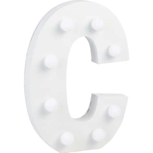 Paper dreams Verlichting | LED Letter | Letter C | Afmeting: 16x11cm Wit