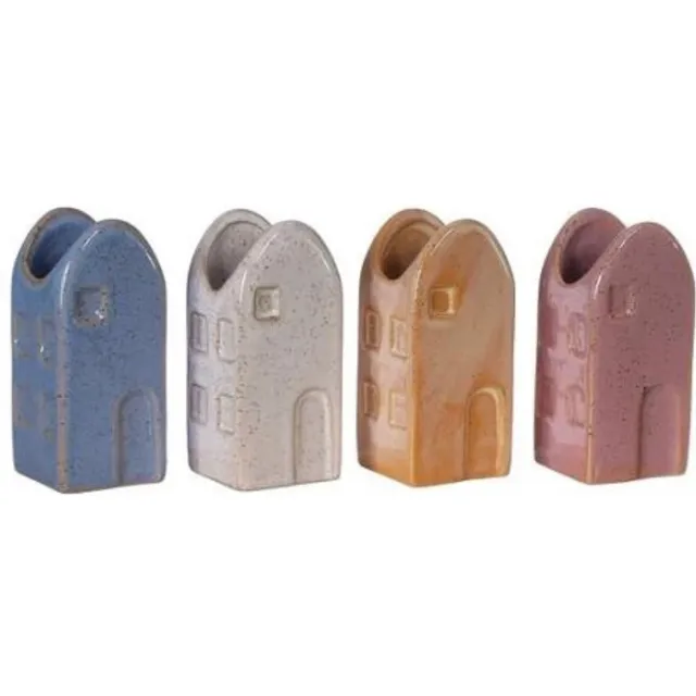 Ideas 4 Seasons Bloemenvaas huisje Valarta M 4x4x9cm roze