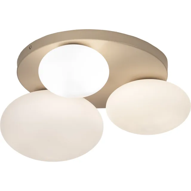Lumidora Plafondlamp 74553 - Plafonniere - GIO - 3 Lichts - G9 - Beige - Zand - Glas