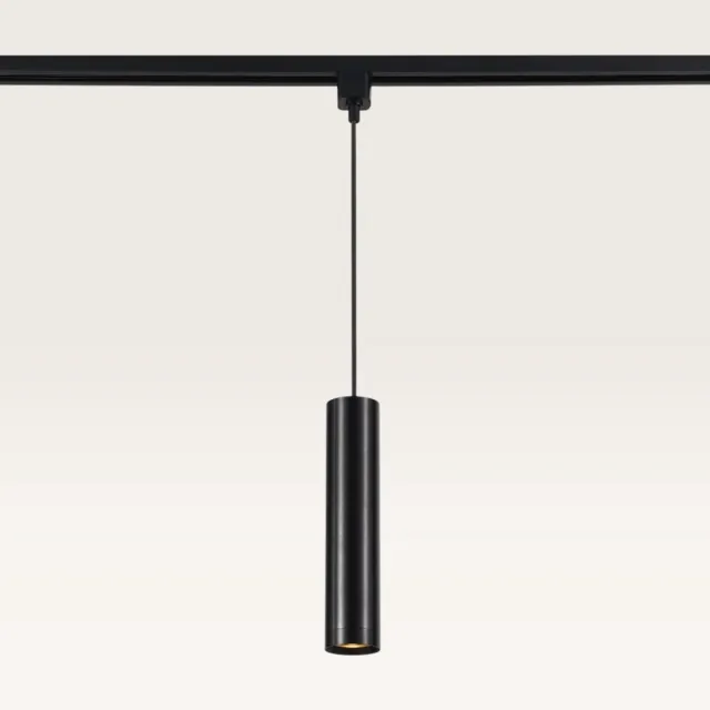 LUSENZ Hangspot Belano M – GU10 railspot – 1-fase railsysteem – IP20 – Zwart – Voor binnen – Excl. lichtbron
