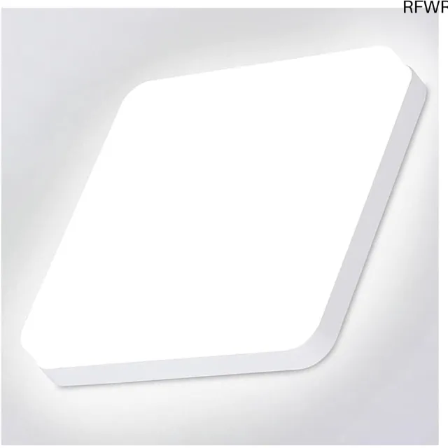 RFWR LED Slim Plafondlamp voor Badkamer, Keuken, Slaapkamer en Woonkamer, Inbouwverlichting met Hoogwaardige Verlichting Wit