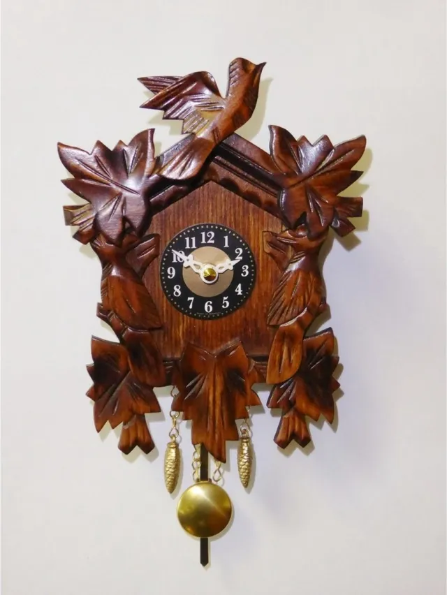 Engstler 0128 QP - Wandklok met slinger - Quartz bruin