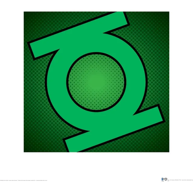 DC Comics Green Lantern Logo Print 40x40cm Multi color