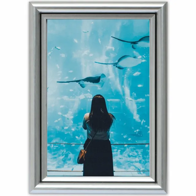 Luca Houten Fotolijst Zilver B6 13x18 cm - Met Glas