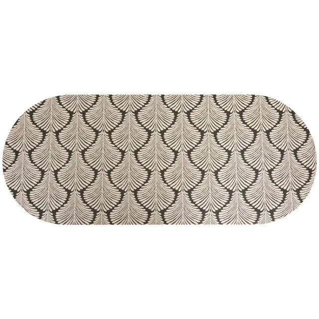 5 Five Simply Smart Ovale antislipmat van diatomiet, 120 cm Noir et blanc
