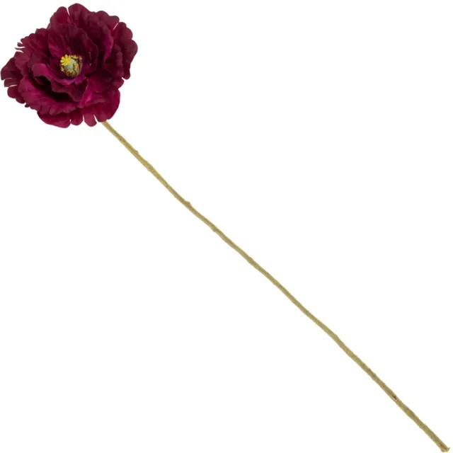homebound by ky Kunstbloem klaproos 80cm burgundy