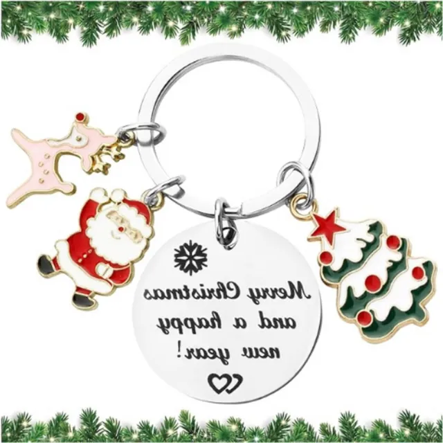 BOG Kerstsleutelhanger Merry Christmas – Santa Claus – Kerstboom Hanger – Kleine Kerstcadeautjes – Sleutelhanger Voor Adventskalender – Nieuwjaarsgeschenk