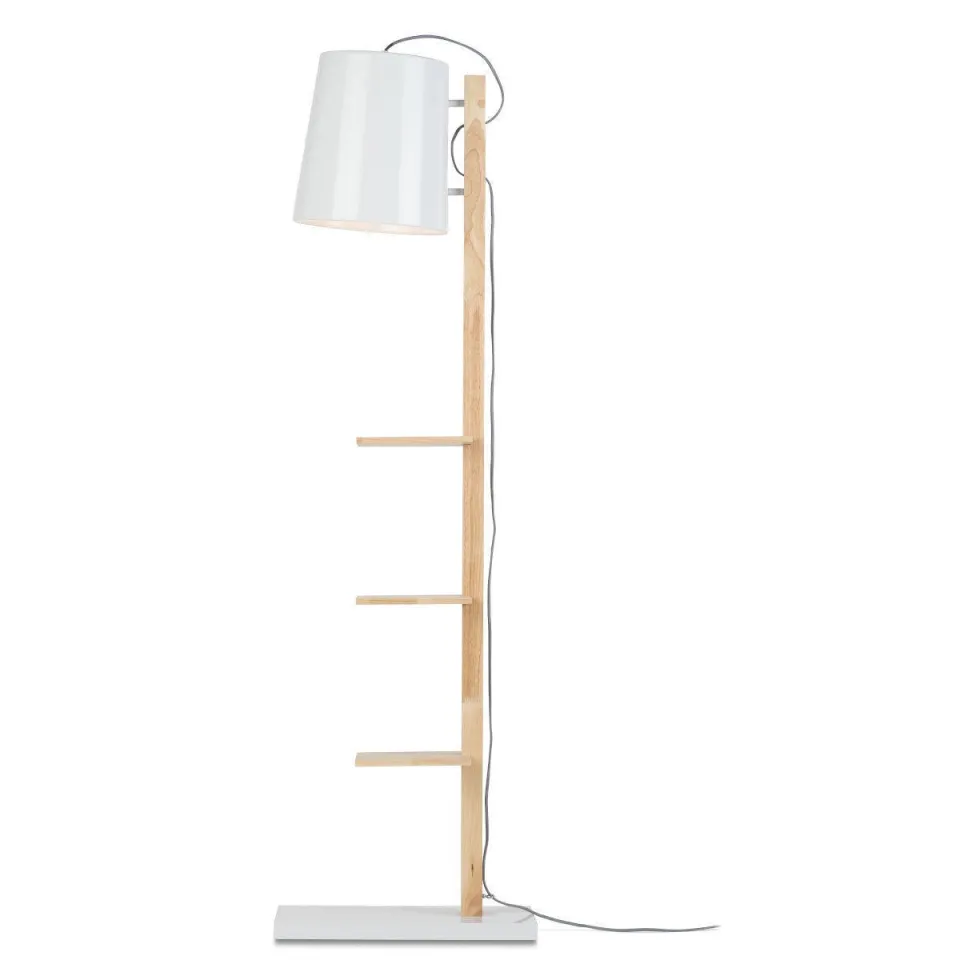 It's About Romi Vloerlamp ijzer/wood Cambridge v. boeken h.168cm/kap dia.30xh.32cm, naturel/wit, foto 2