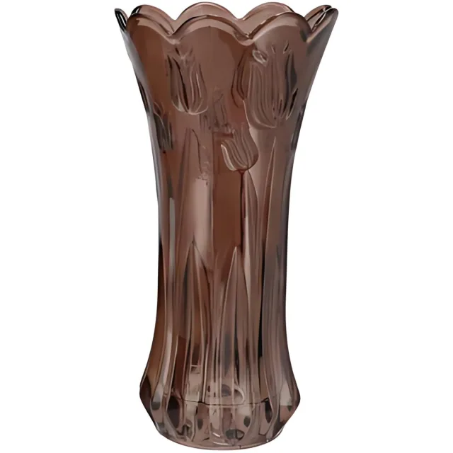 DK design Bloemenvaas Delight - boeket vaas - glas - donkerbruin - 11 x 20 cm