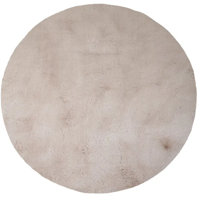 Veer Carpets Vloerkleed Morbido Sand - Rond ø230 cm - Extra Hoogpolig Fluffy Vloerkleed in Scandinavische / Hotel Chique Stijl Zand