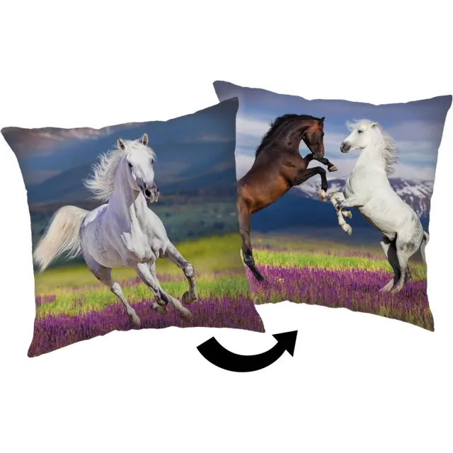 Sweet Home Sierkussen Paarden - 40 x 40 cm - Polyester Multi