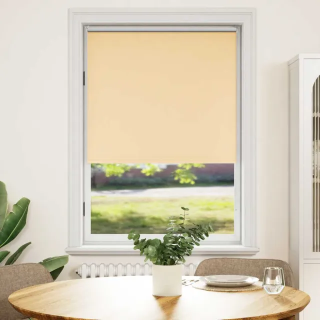 vidaXL Rolgordijn verduisterend 124,4 x 175 cm stofbreedte 120 cm beige
